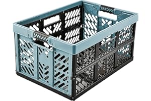 keeeper Robusta Caja Plegable con Asas de Tacto Suave, 54 x 37 x 28 cm, 45 l, Ben, Azul Nordic