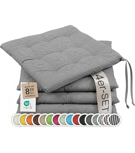 EXTRA DICK Sitzkissen 40x40 Cm – Bequem Für Stuhl & Bank | Für Garten, Küche, Wohnzimmer