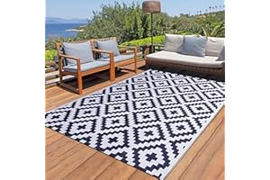 MTWSJIA Outdoor Rug for Patios Waterproof, Garden Mat, Non-slip Plastic Woven Carpet, Non-fading Area Rugs for RV, Patio, Beach, Deck, Camping