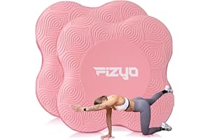 Fizyo Set di 2 tappetini per ginocchia da yoga, ginocchiere antiscivolo, ideali per yoga, pilates e ginnastica, cuscini per polso e gomito, supporto per esercizi