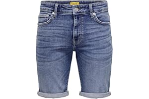Herren O&S Denim Capri Jeans Shorts 3/4 Bermuda Pants Sommer Hose Kurze Freizeit Trousers ONSPLY