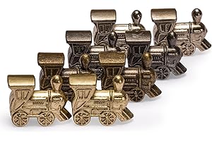 Yellow Mountain Imports Metal Die-Cast Mexican Train Domino Train Markers - Set of 8