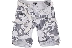 Geographical Norway Cargo Shorts Kurze Hose Bermuda mit Gürtel Short Hunter im Bundle mit UD Bandana