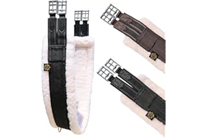 T TEKE Sangle quotidienne en polaire, avec élastique double face robuste et boucles en acier inoxydable (96,5 - 142,2 cm)