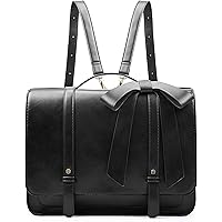 ECOSUSI Sac à Dos Cartable Vintage Sac Porté Epaule Rétro Serviette Femme Sac à Main Vintage Sac Messenger Sac pour Ordinateu