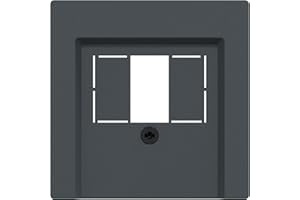 Schneider Electric Merten Zentralplatte für TAE/Audio/USB, System M, anthrazit, Artikelnummer 297914