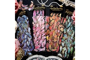 ‎ARPAPER Arpaper Scrapbooking Zubehör Aufkleber 4 Themes Feder Stickers Aesthetic Bullet Journal Sticker Set Vintage Glänzender Aufkleber für Scrapbook,Kalendern,DIY Art