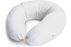 Niimo Coussin de Positionnement - Coussin de Grossesse pour Dormir XXL - Coussin Femme Enceinte - Distingué par Deux Prix en 2022 - Lavable - Housse 100% Coton (Bleu avec Poissons Blancs)