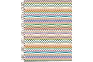 Miquelrius - Quaderno A5 (148 x 210 mm), Griglia 5 mm, 120 Fogli da 70 g/m², Copertina in cartone, 4 strisce colorate, Spirale, Collezione Feeling Mallorca, Zigzag