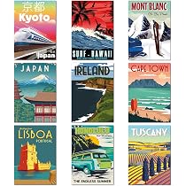 Lot De 40 Cartes Postales Rétro Voyage - Destinations Mondiales 300g/m²