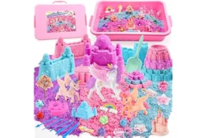 Geebiiny Regalos de unicornio para niñas, 900 g, juguete de arena mágica a partir de 3, 4, 5, 6, 7, 8, 9, 10 años, arena de juego para interior, regalo para niñas, 3-10 años, unicornio, arena mágica