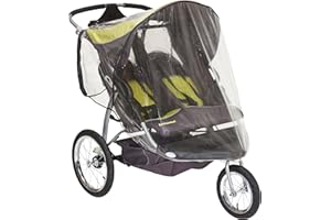 SASHAS KIDDIE PRODUCTS Sasha Kiddie BT 3R Baby Trend Expedici-n Double Jogger avec roue avant pivotante (modèle 9165TW - Orange Chêne) poussette Rain and Cover temps - Poussette non incluse