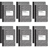Oxford Kompozisyon not defteri, kolej &ccedil;izgili kağıt, 24 x 19 cm, siyah mermer kapak, 100 yaprak, paket başına 12 adet (63796)
