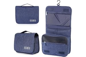 AiQInu Beauty Case da Viaggio, Borsa da toilette da viaggio per Donna Uomo,impermeabile Beauty Case con Gancio per Appendere per Organizzare Oggetti Personali Accessori