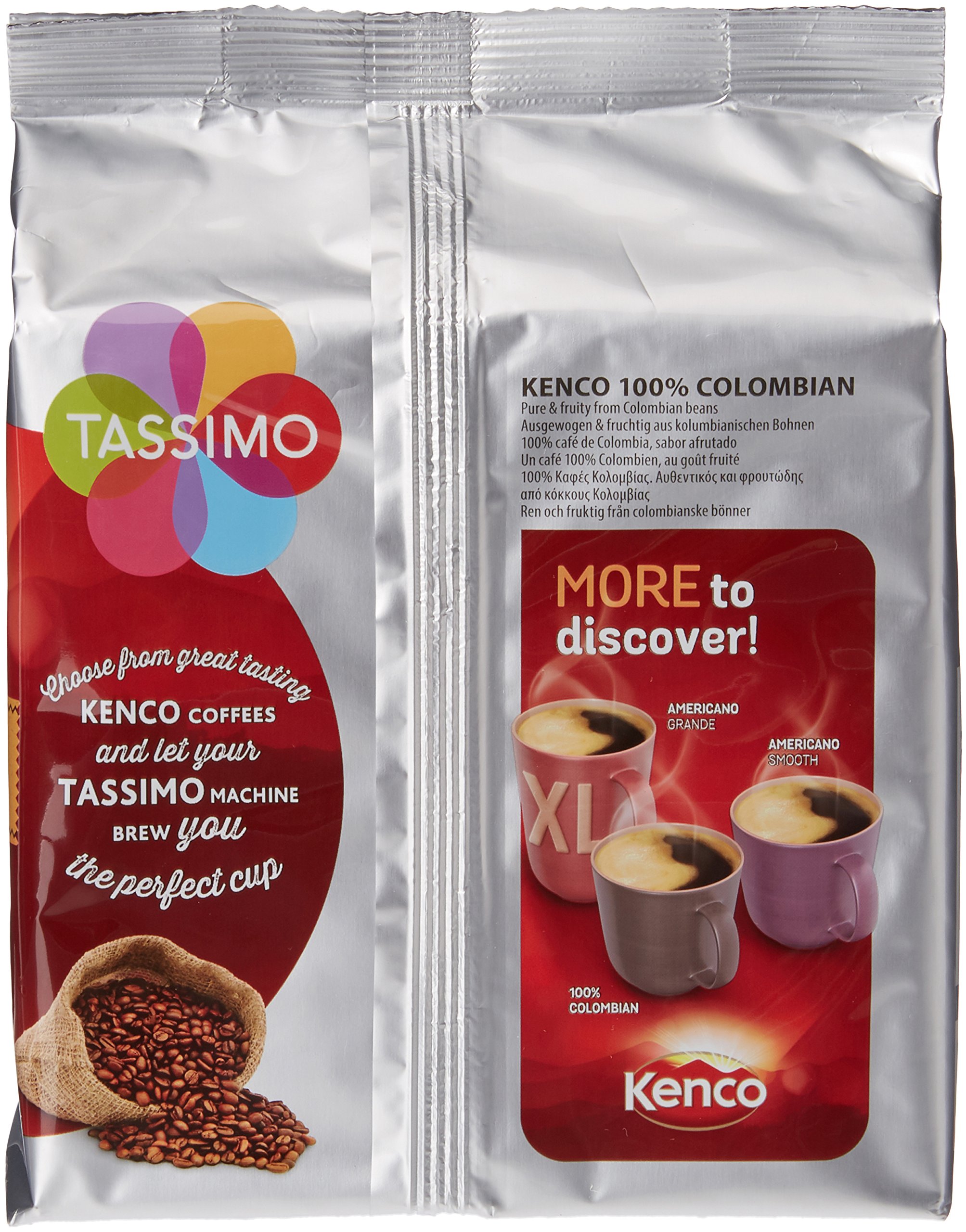 Tassimo Kenco Colombian Coffee Pods (Case of 5, Total 80 pods, 80