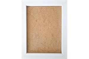 Aryllis 8x6 Photo Frame, White, U.K. Manufactured, Free-Standing and Wall Hanging Picture Frame with Perspex Front