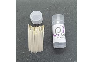 PAZAZZ Cross Stitch Needles Embroidery Tapestry Gold Tail Sizes 22, 24, or 26 Pack of 30 (22)