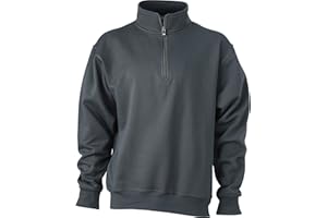 James & Nicholson Herren Sweatshirt Sweatshirt Workwear Half Zip Sweat