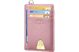 FurArt Credit Card Holder Wallet, Slim RFID Blocking Minimalist Women's Card Wallet