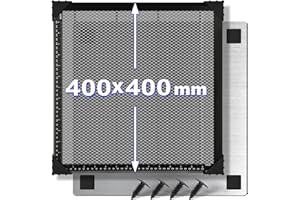 Oversevenls Tavolo da lavoro laser a nido d'ape, 400 x 400 x 22 mm, con piastra in alluminio, compatibile con diverse macchine per incisione