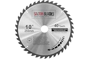 Saxton TCT piła tarczowa do drewna 255 mm x 40T pasuje do pił Evolution Rage - zawiera pierścień redukcyjny 25,4 mm