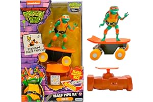Teenage Mutant Ninja Turtles - Tortue Ninja - Figurine Tortue Ninja - Tortue Ninja Michelangelo Inspirée du Film Ninja Turtles: Teenage Years, Skateboard Télécommandé avec avec Amortisseur.