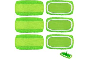 YUUNAIE Panno Mocio di Ricambio Microfibra, Panni Riutilizzabili Compatibile con Swiffer Mop Panno Pavimenti Mop Panni Cuscinetti Straccio Lavapavimenti per Uso Umido e Secco