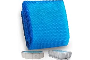 HAFIX Bâche Solaire pour Piscine Ronde Ø 305 cm - Taille de la bâche Ø 290cm - Bâche de Piscine Bâche Solaire Chauffe-Piscine Bleu