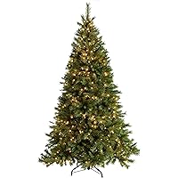 WELLFOR 8 Ft. Pre-Lit LED Full Artificial Christmas Tree With 879 Led Lights And Metal Stand Classical Christmas Tree Cm Hfy 20716