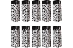 DonDon - Lot de 10 pochettes cadeaux sacs de bouteilles noir pour vin et champagne 36x12x10 cm