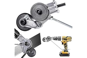 ANBOO Forbici metalliche per trapano elettrico, punte per trapano a batteria, doppia testa di taglio, taglierina per lamiera per avvitatori a batteria, con adattatore e installazione