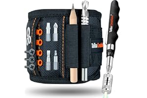 TAIBA CREATIONS Regalos para hombres, pulsera magnética artesano 2025 que incluye barra magnética y lápiz para sujetar tornillos y clavos, ideas de regalos para el Día del Padre, Día del Hombre, cumpleaños,Papa
