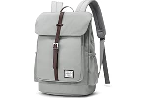 WindTook Mochila Mujer Casual Mochila para Portatil Mujer 14 Pulgadas Mochilas Escolares Mujer Mochilas de Universiteria Colegio Trabaja Viaje 28x16x37CM Gris,17L