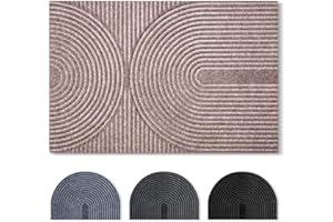 ‎TUOCAL Tuocal Fußmatte 40x60cm, rutschfeste Maschinenwaschbare Schmutzfangmatte, Teppich Wohnzimmer Innen und Außen Türmatte, Wasserdicht Fussmatte für Eingang, Flur, Haustür