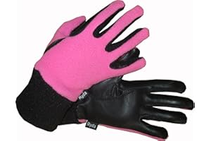 Ryda Childrens Winter Fleece Backed Leather Horse Riding Gloves for Children age 3-9yrs