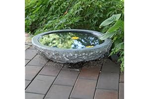 CLGarden Naturstein Wasserschale GVT2 aus Granit Ø 46cm Vogeltränke groß Garten Stein Boden Vogel Bad frostfest