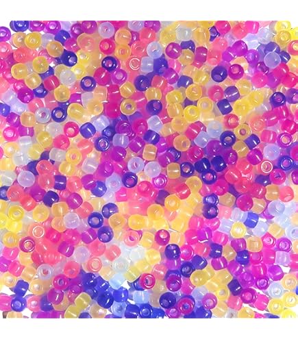 1000 Perline Acriliche Nere 6x9mm - Per Bracciali, Collane, Artigianato