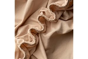 ‎VEL VET HOME VelvetHome Spannbettlaken 200x200cm 100% gekämmte Baumwolle Made in EU Jersey Bettlaken 200x200 bis 25 cm Matratzenhöhe Spannbetttuch 200x200 Premium Qualität Schönen Farben Beige 200 x 200