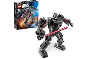 LEGO 75368 Star Wars Le Robot Dark Vador, Figurine à Construire avec Pièces Articulées, Minifigurine et Grand Sabre Laser Rouge, Jouet à Collectionner pour Enfants, Garçons, Filles Dès 6 Ans