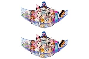 Lilly's Love Teddy Hammock - Toy Storage for Soft Stuffed Animals - Large 2 Pack (Blue)