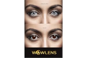 WOWLENS I Lenti a Contatto Colorate Grigie + Portalenti - MIAMI GREY per Occhi Chiari e Scuri en grigie naturali -2 pezzi- DIA 14.0 -senza correzione- 0.00 diottrie