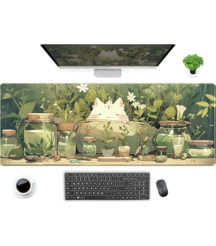 MEZHEN Bureauonderlegger, capibara, gaming muismatten, XXL, muismat, bureaumat, antislip, pc-muismat, grote muismat, capibara, gaming, bureau, accessoires, mat, kantoor, decoratie