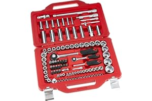 Usag Assortimento In Cassetta Modulare Con Bussole Esagonali Ed Inserti Per Avvitatura, 100 Pezzi, Rosso, ‎41.5 x 28.3 x 9.2 cm, 7.1 Kg