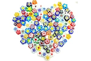 Armena Millefiori Glass Mosaic Stones Assorted Colours 7-10 mm 50 g (Approx. 55 Pieces)