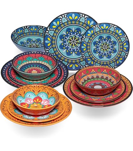 Set De Vaisselle Mélamine 16 Pièces Travellife Palma – Style Céramique, Idéal Camping Et Pique-nique