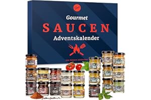 ‎GEPP'S Gepp’s Feinkost Adventskalender Saucen I 24 ausgefallene Saucen von BBQ bis Sweet Chili I Kulinarischer Weihnachtskalender als besonderes Geschenk für Männer & Frauen I Perfekt für jeden Genießer