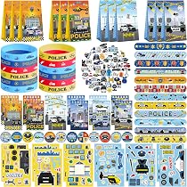 HHO Polizei-Party-Set 36-tlg. – Für 8 Gäste, Inkl. Teller, Becher, Servietten, Polizei-Design