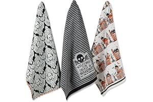 DII Halloween Collection - Set di strofinacci, 18 x 28 cm, motivo: Hallow infestato, 3 pezzi