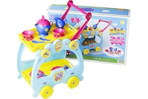 Bildo- Set da Te Peppa Pig Carrello del tè-Giocattolo di Imitazione, Multicolore, 8125