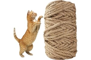 BUCOMTU Corde Arbre à Chat, 8MM X 50 M Corde pour Arbre à Chat, matériel de Bricolage, décoration de Jardin Maison Corde de Chanvre